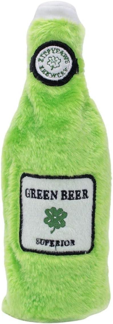 ZippyPaws St. Patrick's Happy Hour Crusherz Green Beer Dog Toy
