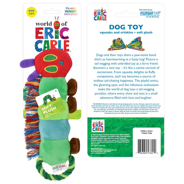 Multipet Eric Carle Very Hungry Caterpillar Rope Tug Dog Toy