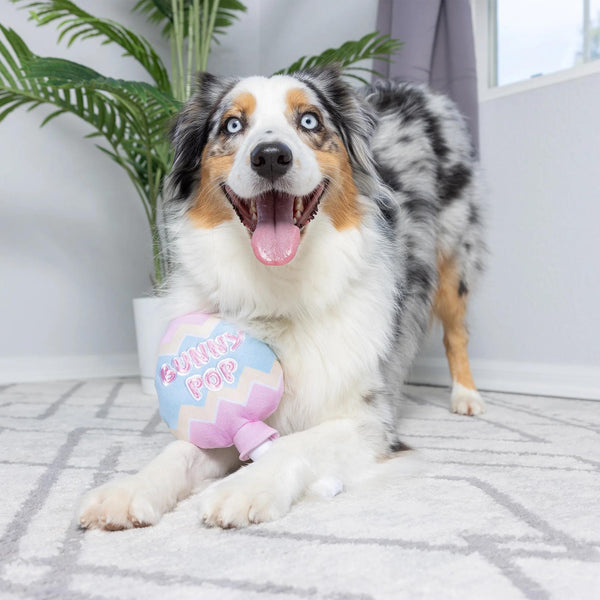 Huxley & Kent Power Plush Bunny Pop Dog Toy