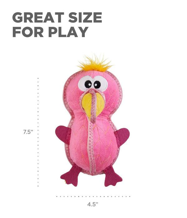 Outward Hound Xtreme Seamz Flamingo Dog Toy, Pink