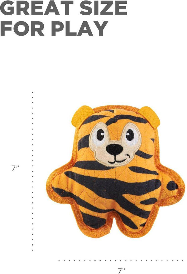 Outward Hound Xtreme Seamz Tiger Dog Toy, Orange