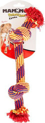 Mammoth Braidys 2 Knot Rope Bone Dog Toy, Color Varies