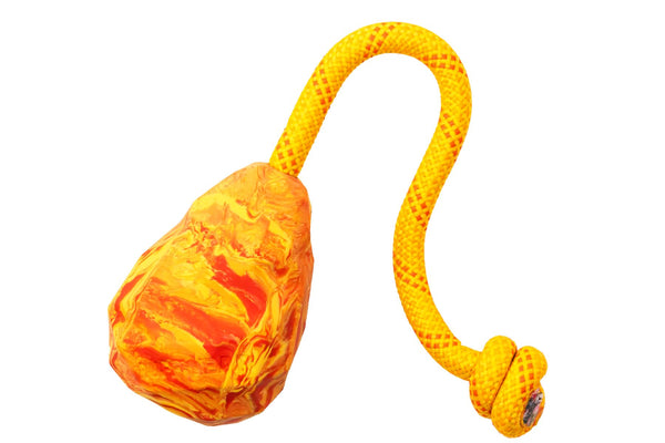 Ruffwear Huck-a-Cone Rubber Tug Dog Toy, Salamander Orange