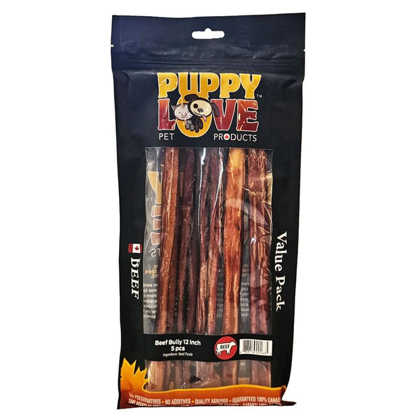Puppy Love Friandises Beef Bully Stick pour chiens, 12 pouces