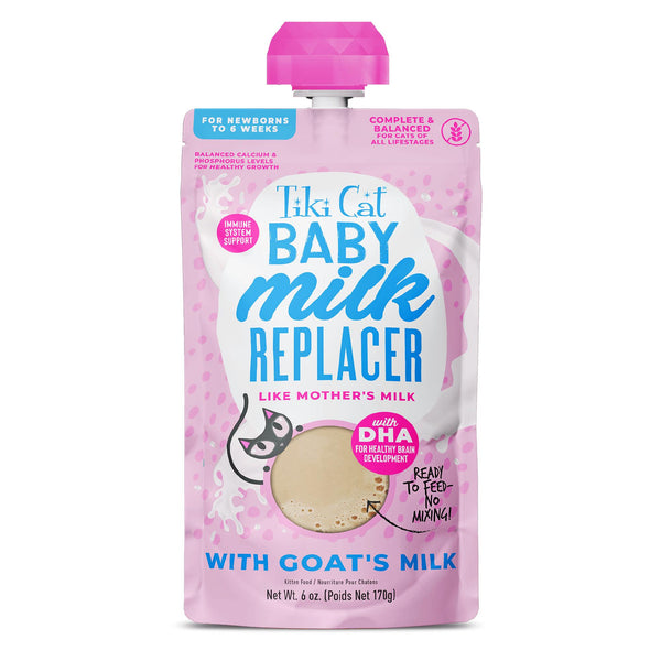 Tiki Cat Baby Milk Replacer with Goat's Milk Wet Cat Food Pouch