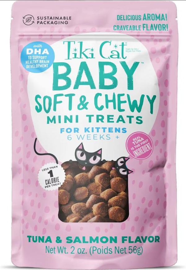 Tiki Cat Baby Tuna & Salmon Soft & Chewy Mini Cat Treats