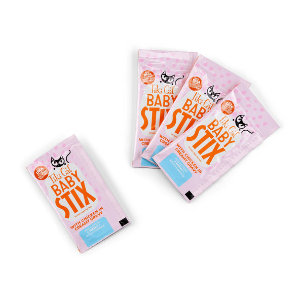 Tiki Cat Baby Stix Chicken in Creamy Gravy Cat Treats