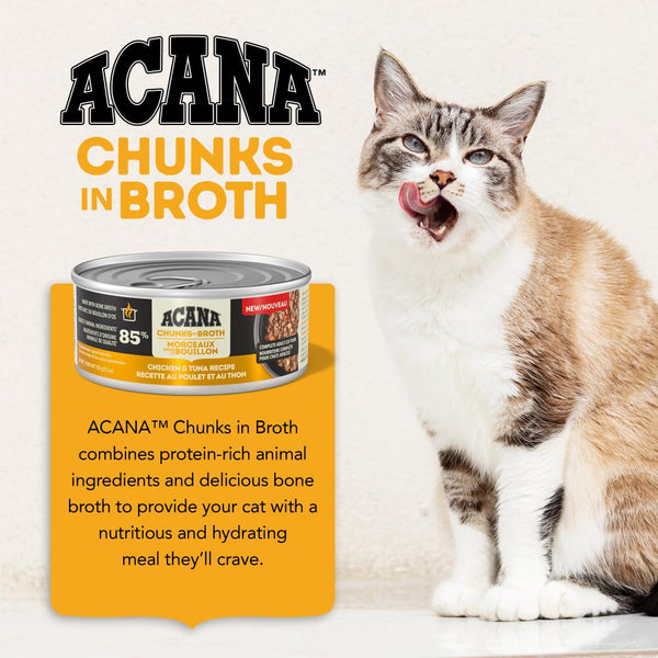 ACANA Chunks in Broth Chicken & Tuna Recipe Wet Cat Food Can (CA)