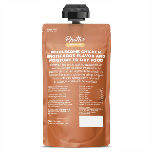 Tiki Cat Born Carnivore Broths Chicken Broth Wet Cat Food Topper Pouch