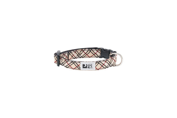 RC Pets Petite Clip Dog Collar, Tan Tartan