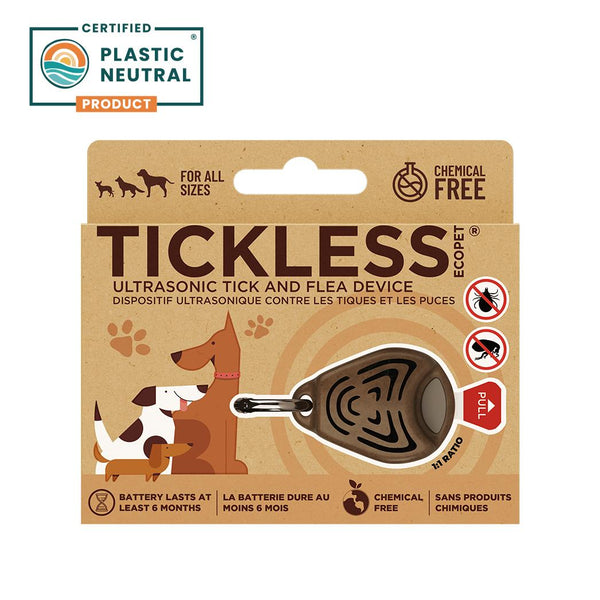 Tickless EcoPet Classic Ultrasonic Tick & Flea Repeller for Dogs, Brown