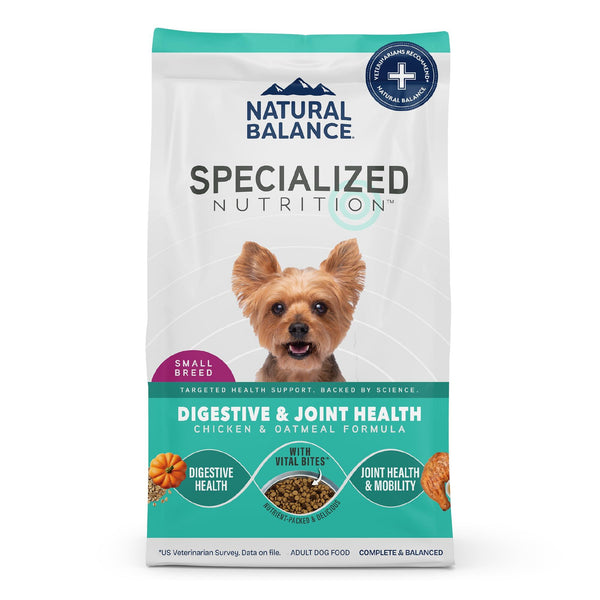 Natural Balance Specialized Nutrition Digestive & Joint Chicken & Oatmeal Small Breed Dry Dog Food