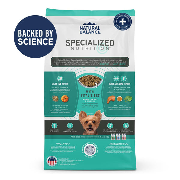 Natural Balance Specialized Nutrition Digestive & Joint Chicken & Oatmeal Small Breed Dry Dog Food