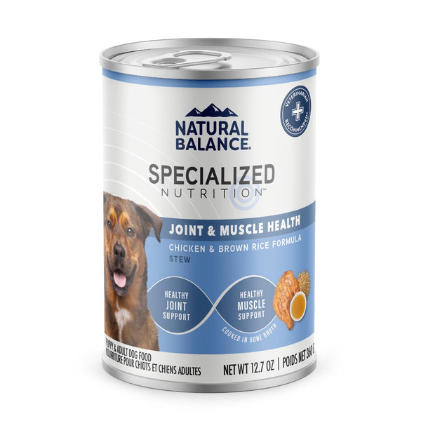 Natural Balance Specialized Nutrition Joint & Muscle Chicken & Brown Rice Wet Dog Food Can