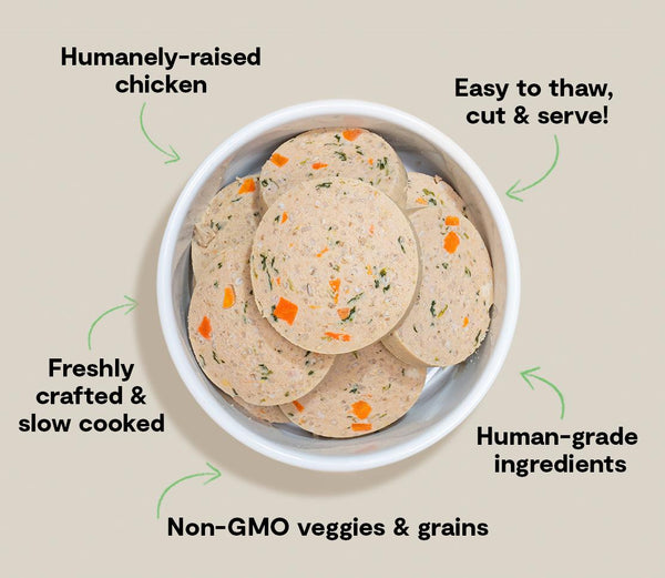 Open Farm Goodbowl Gently Cooked Harvest Chicken Roll Frozen Dog Food