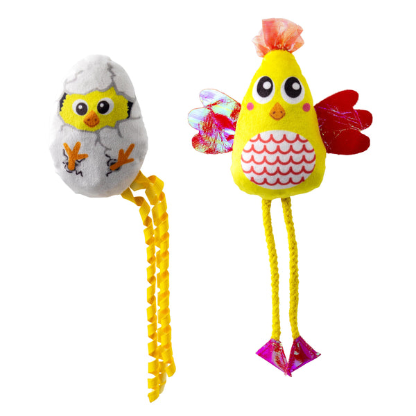 KONG Scrattles Chicken & Egg Catnip Cat Toy