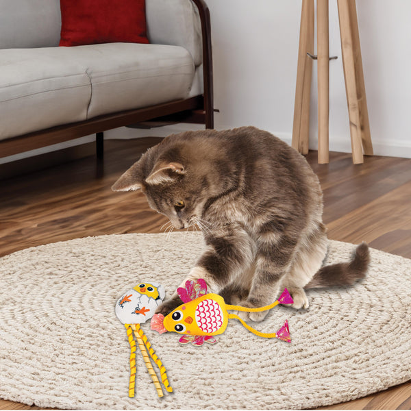 KONG Scrattles Chicken & Egg Catnip Cat Toy