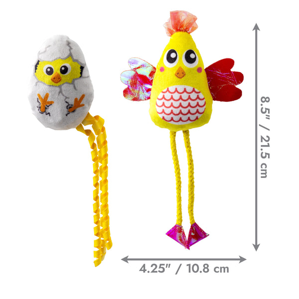 KONG Scrattles Chicken & Egg Catnip Cat Toy