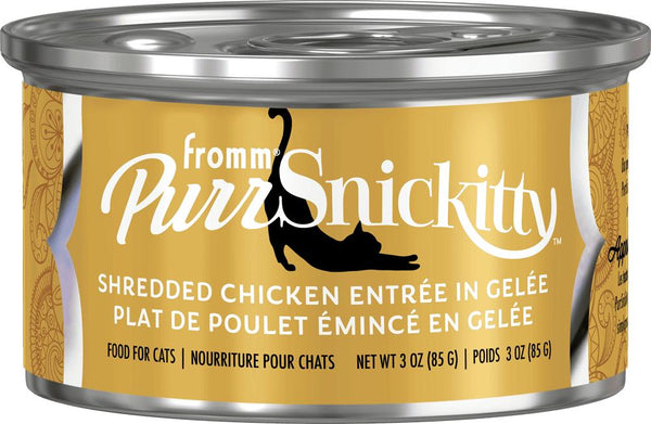 Fromm PurrSnickitty Shredded Chicken Entree in Gelee Wet Cat Food Can