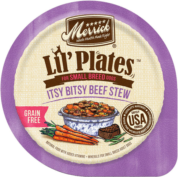 Merrick Lil' Plates Grain-Free Itsy Bitsy Beef Stew Dog Food Trays