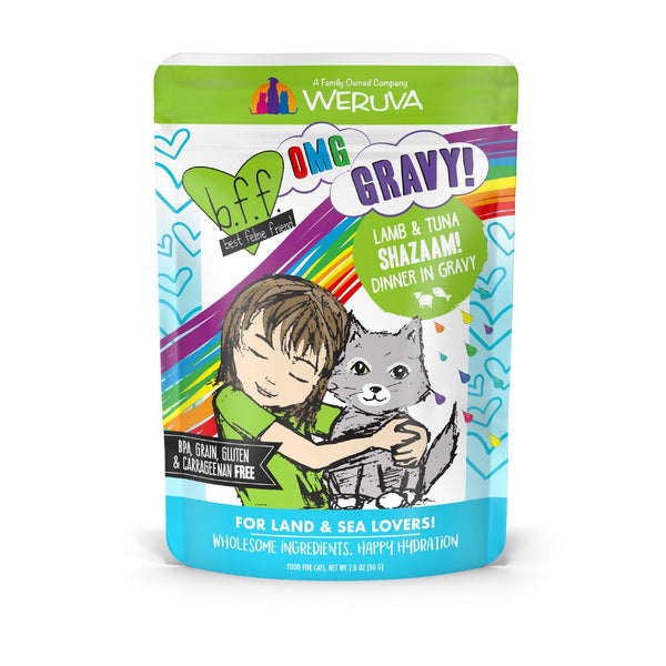 BFF OMG GRAVY Agneau et Thon Shazaam ! Dîner en sauce Aliment humide pour chats en sachet