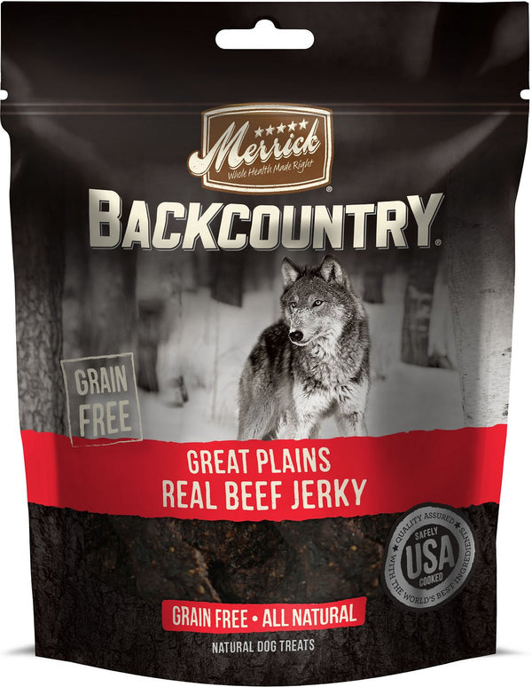Merrick Backcountry Great Plains Friandises pour chiens Sans céréales au véritable bœuf séché, 4,5 oz