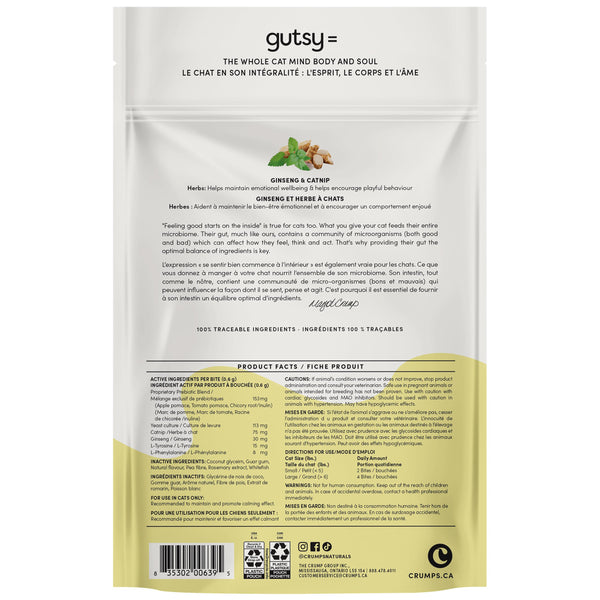 Crumps' Naturals Gutsy Happy Bites Cat Supplement