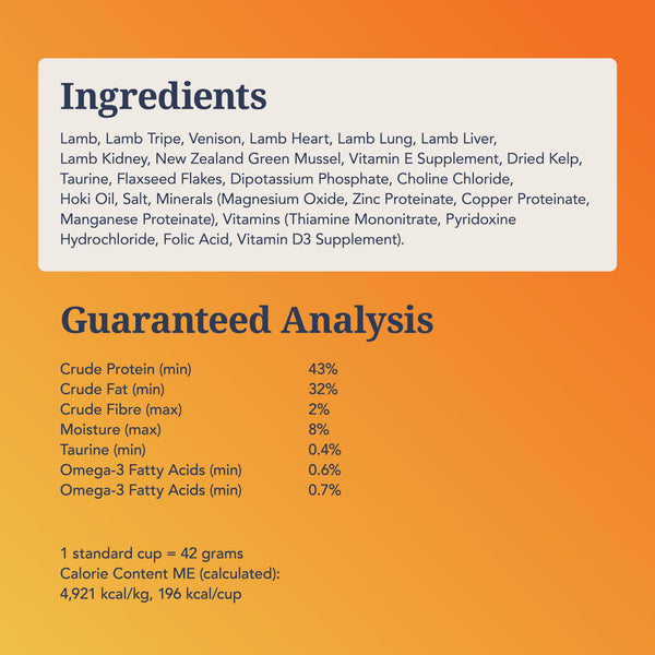 Feline Natural New Zealand Lamb & Venison Feast Grain-Free Freeze-Dried Cat Food