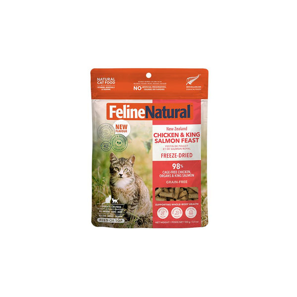 Feline Natural New Zealand Chicken & King Salmon Feast Grain-Free Freeze-Dried Cat Food
