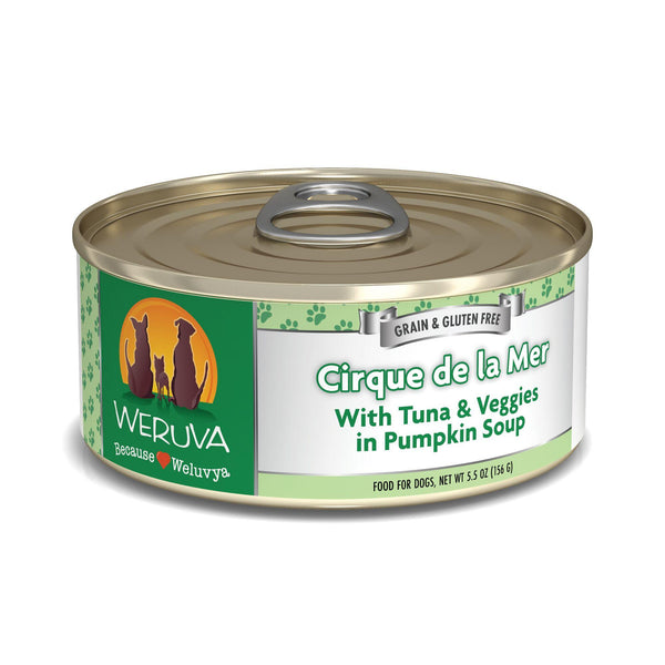 Weruva Classic Dog Cirque de la Mer with Tuna & Veggies in Pumpkin Soup Wet Dog Food Can