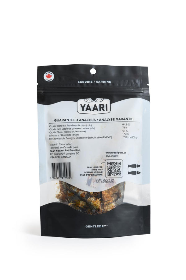 Yaari Single Ingredient Sardine Gently Dried Dog & Cat Treats