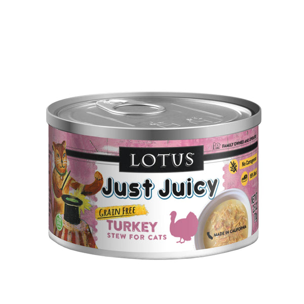 Lotus Just Juicy Turkey Stew Grain-Free Wet Cat Food Can