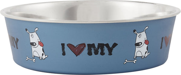 Loving Pets Bella Bowls Pet Bowl, Steele Blue