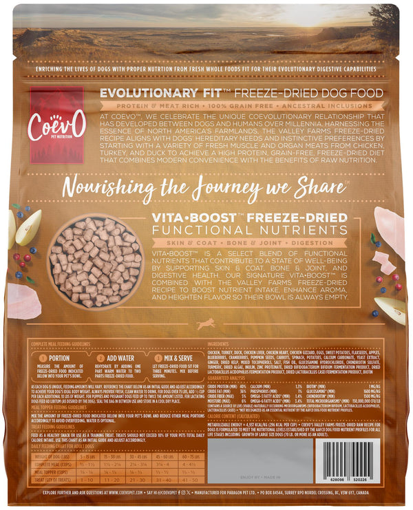 COEVO Pet Nutrition Valley Farms Recipe Freeze-Dried Raw Dog Food