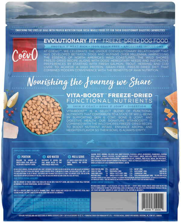 COEVO Pet Nutrition Wild Shores Recipe Freeze-Dried Raw Dog Food