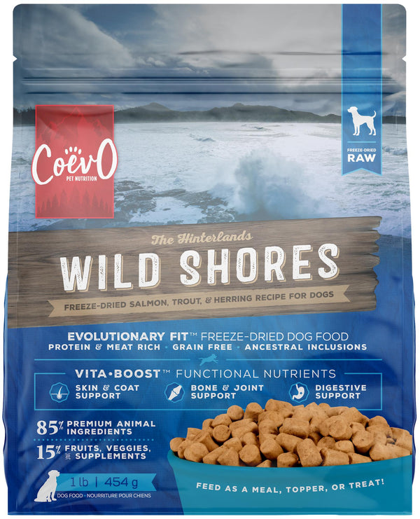 COEVO Pet Nutrition Wild Shores Recipe Freeze-Dried Raw Dog Food