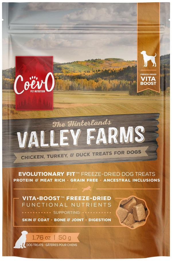 COEVO Pet Nutrition Vita-Boost Valley Farms Freeze-Dried Dog Treats