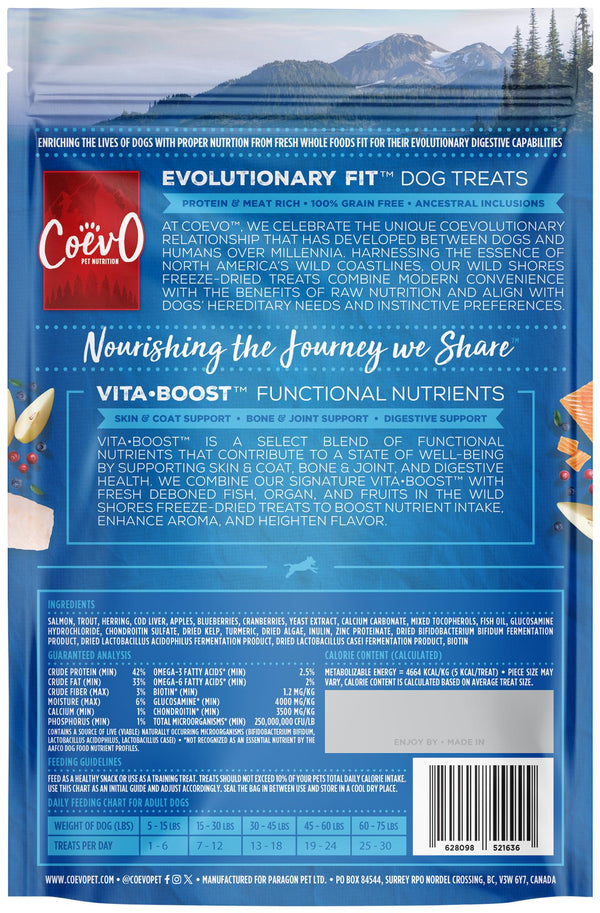 COEVO Pet Nutrition Vita-Boost Wild Shores Freeze-Dried Dog Treats
