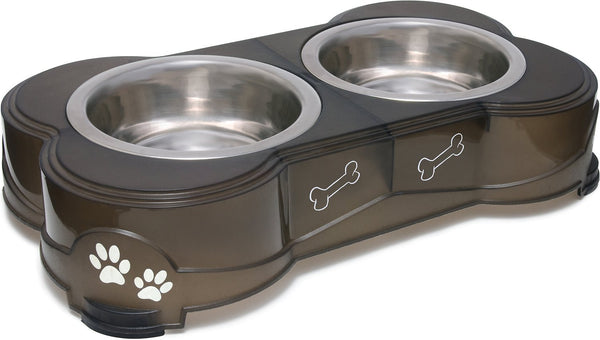 Loving Pets Dolce Double Diner Pet Dish, Espresso