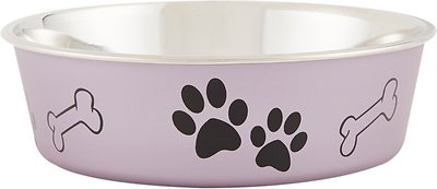 Loving Pets Bella Bowls Pet Bowl, Metallic Grape