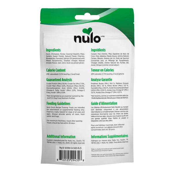Nulo Trainers Duck Grain-Free Dog Treats (CA)