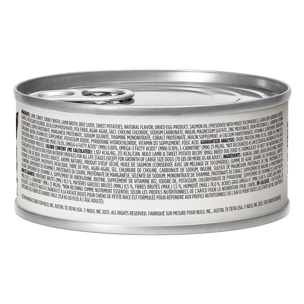 Nulo Small Breed Lamb & Sweet Potato Grain-Free Wet Dog Food Can (CA)