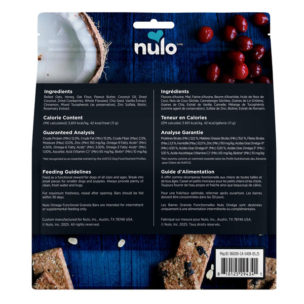 Nulo Functional Granola Bars Omega Dog Treats (CA)