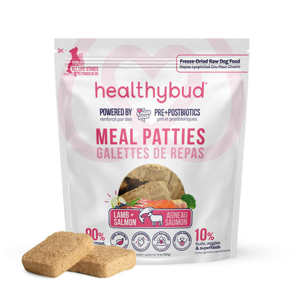 Healthybud Lamb + Salmon Meal Patties Freeze-Dried Dog Food