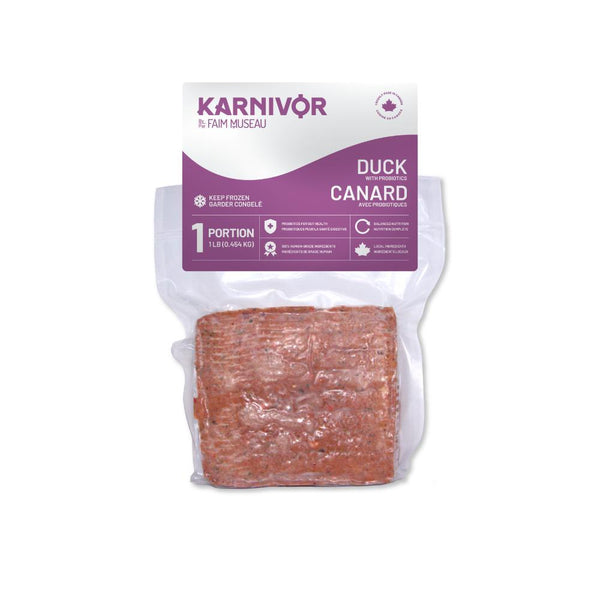 Faim Museau Karnivor Duck With Probiotics Frozen Dog Food