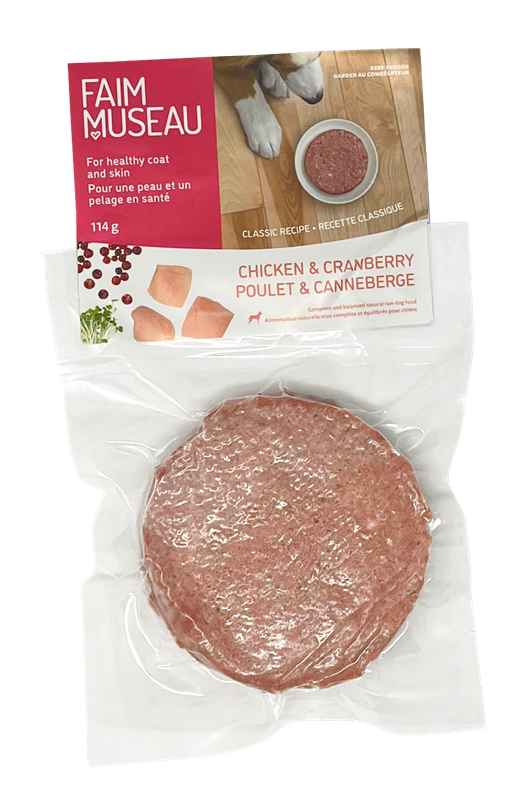Faim Museau Chicken & Cranberry Frozen Dog Food