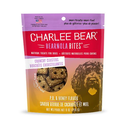Charlee Bear Bearnola Bites Peanut Butter & Honey Crunchy Clusters Dog Treats (CA)