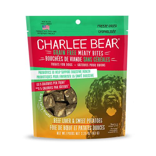 Charlee Bear Meaty Bites Beef Liver & Sweet Potatoes Freeze-Dried Dog Treats (CA)