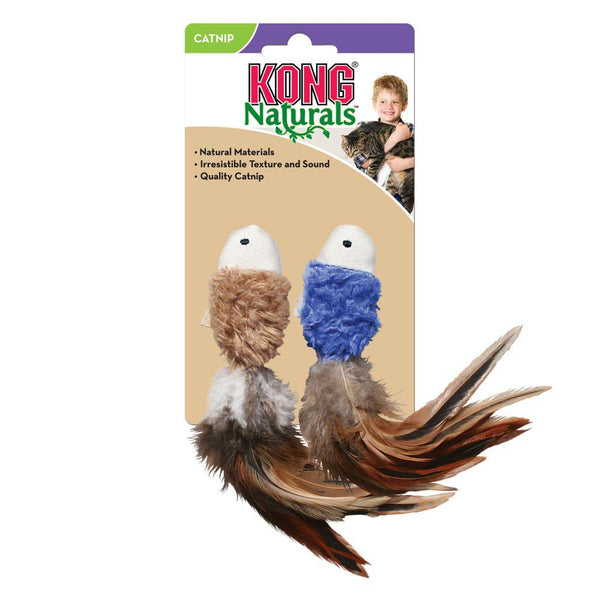 KONG Naturals Crinkle Fish Cat Toy, Color Varies, 2-pk