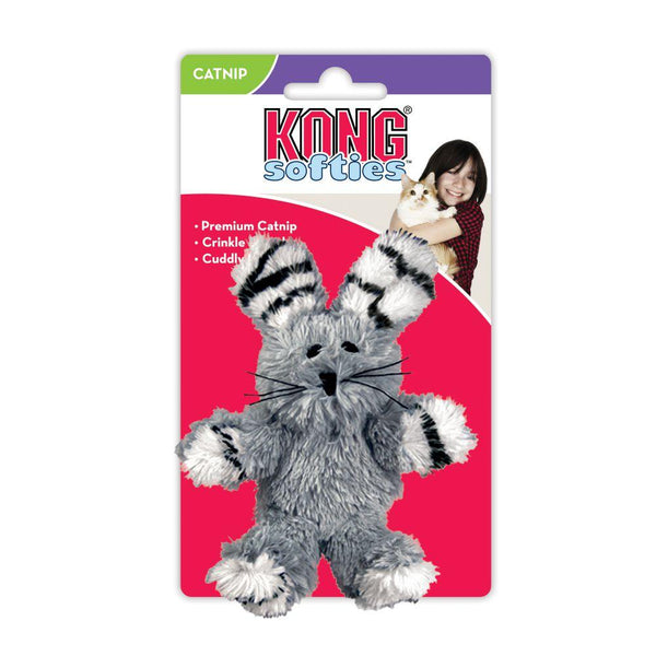 KONG Softies Fuzzy Bunny Cat Toy, Color Varies
